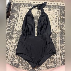 Black one pieces swimsuit